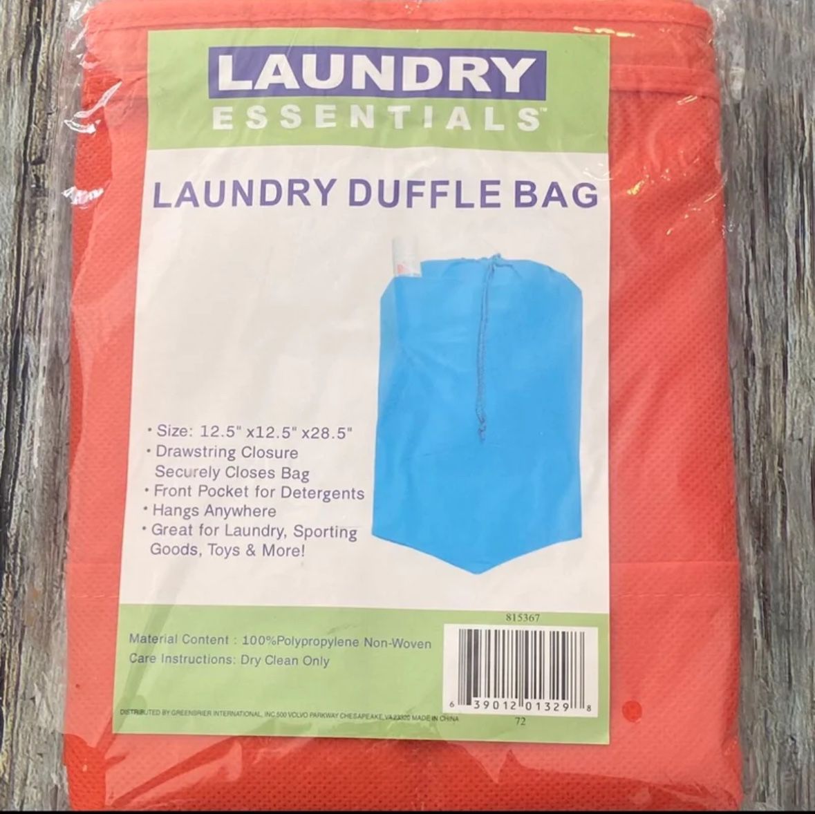 New Orange Drawstring Laundry Duffel Bag