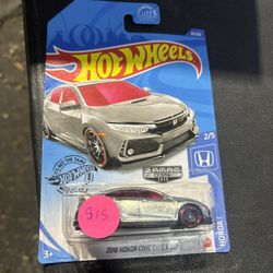 2018 Hot Wheels 2018 Honda Civic Type R Silver *ZAMAC