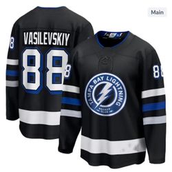 Andrei  Vasileskiy #88 Adidas Black Third Jersey With Stitched Letters And Numbers NEW