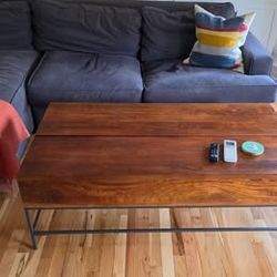 West Elm Walnut Lift Top Coffee Table in great shape!