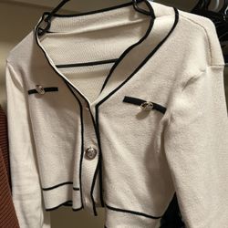Shein White Cardigan 