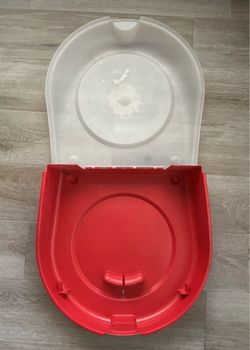 Christmas Wreath Holiday Large Red Plastic Storage Case