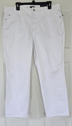NYDJ Not Your Daughter's Jeans Crop White Pants Size 14W  IRA Relaxed Ankle 