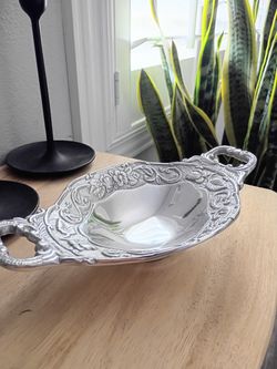 Silver Pewter Dish 
