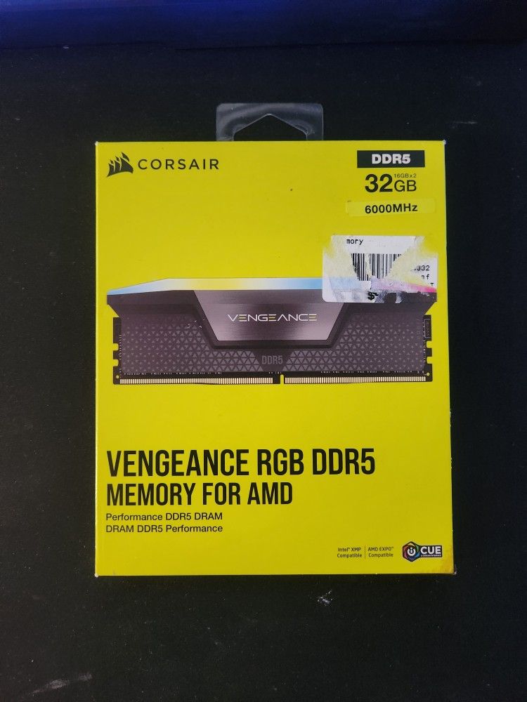 32GB DDR5 Corsair Vengeance RGB 6000MHZ