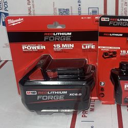 Milwaukee M18 6.0 Forge Battery. Model #48-11-1861 (1 Battery)