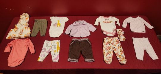 0-3 month girls clothing sets!
