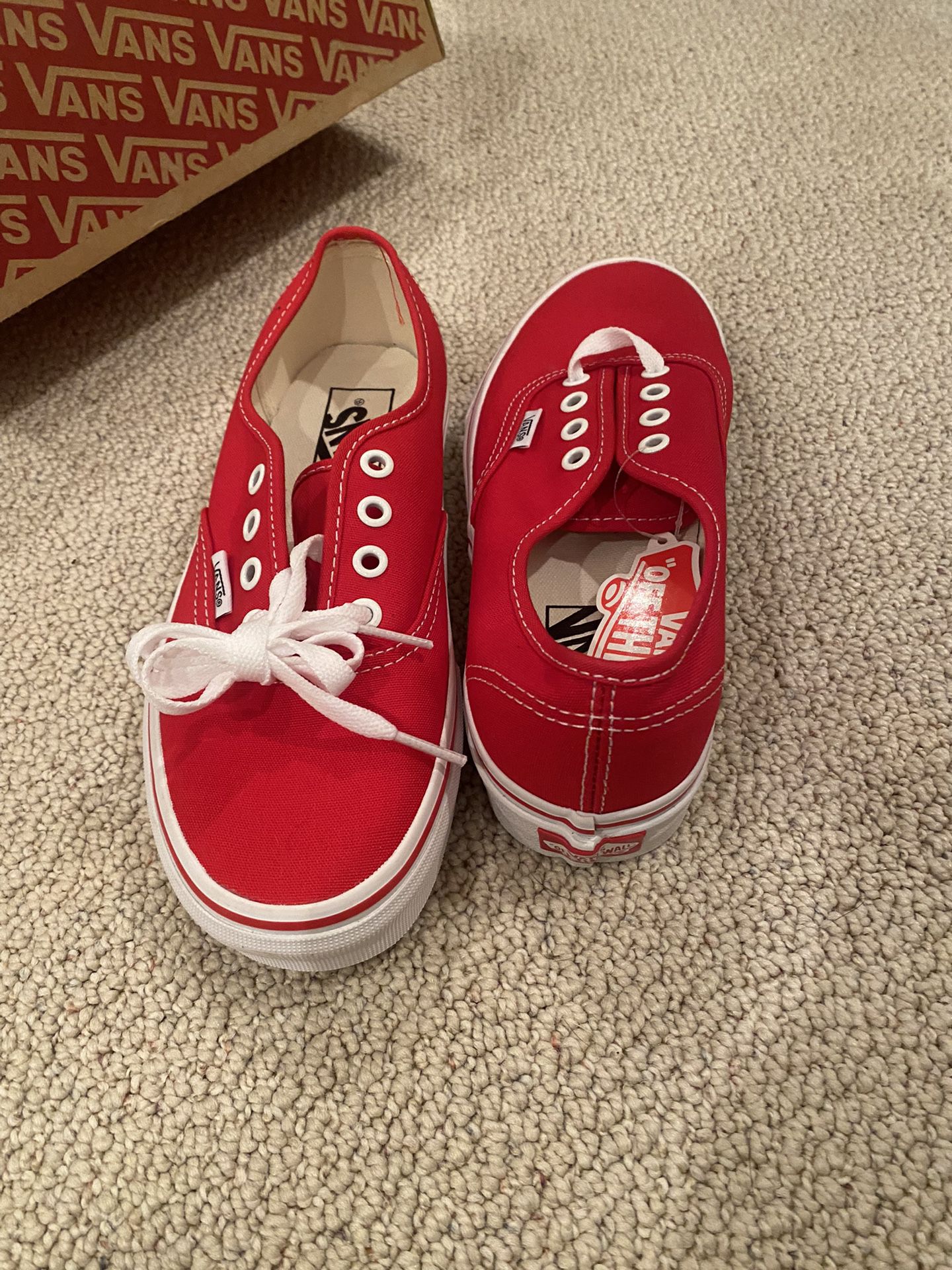 New Red Vans tennis shoes