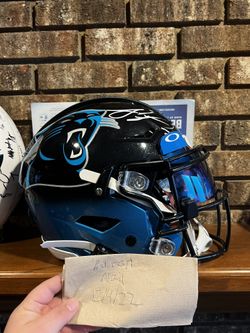 Carolina Panthers Julius Peppers Signed Speedflex Radtke Coa Fully Decked Out 