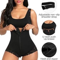 Tummy Control Thong Bodysuit Open Bust Body Shaper Slimmer