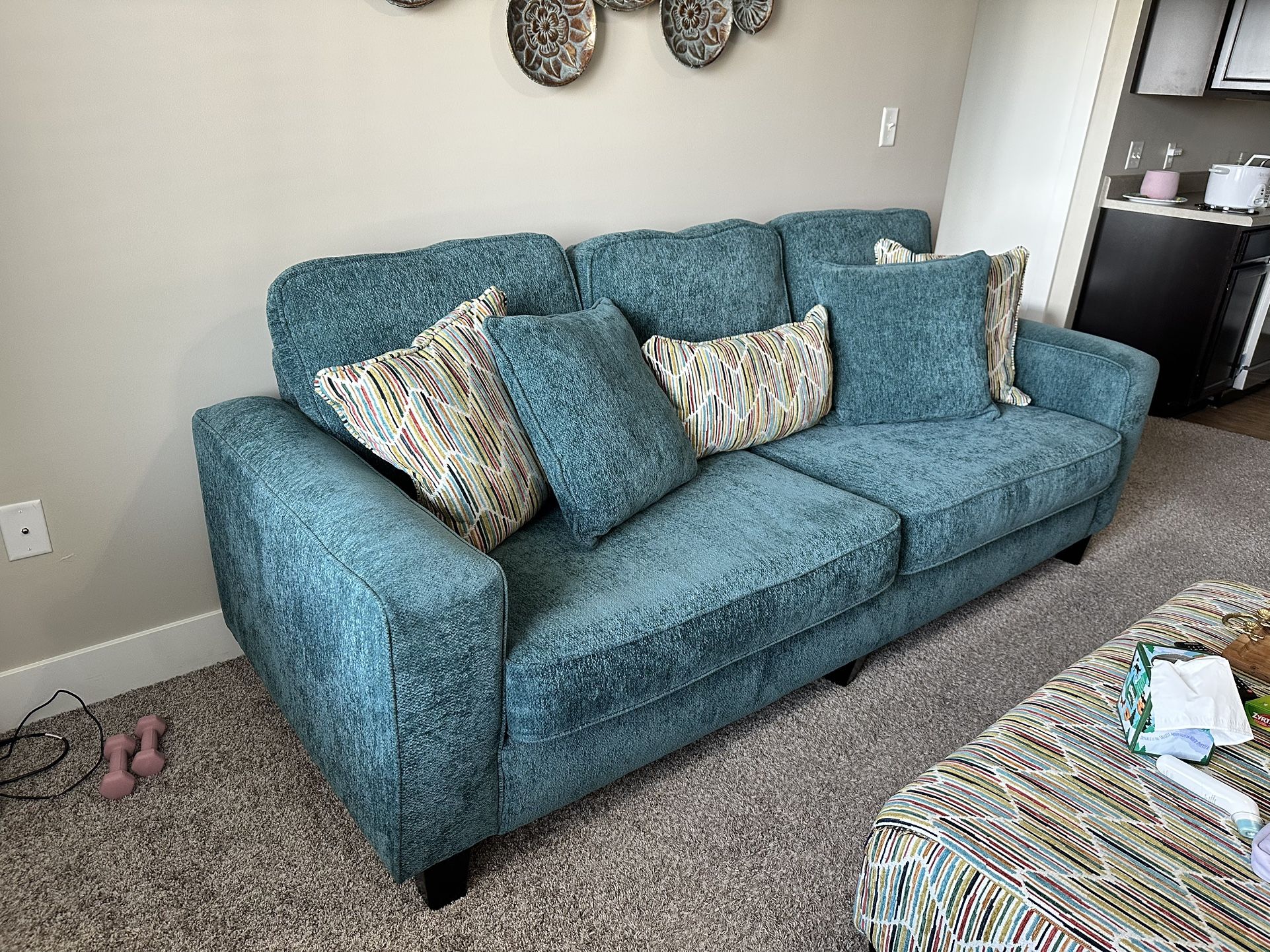 3 Seater Couch And Ottoman