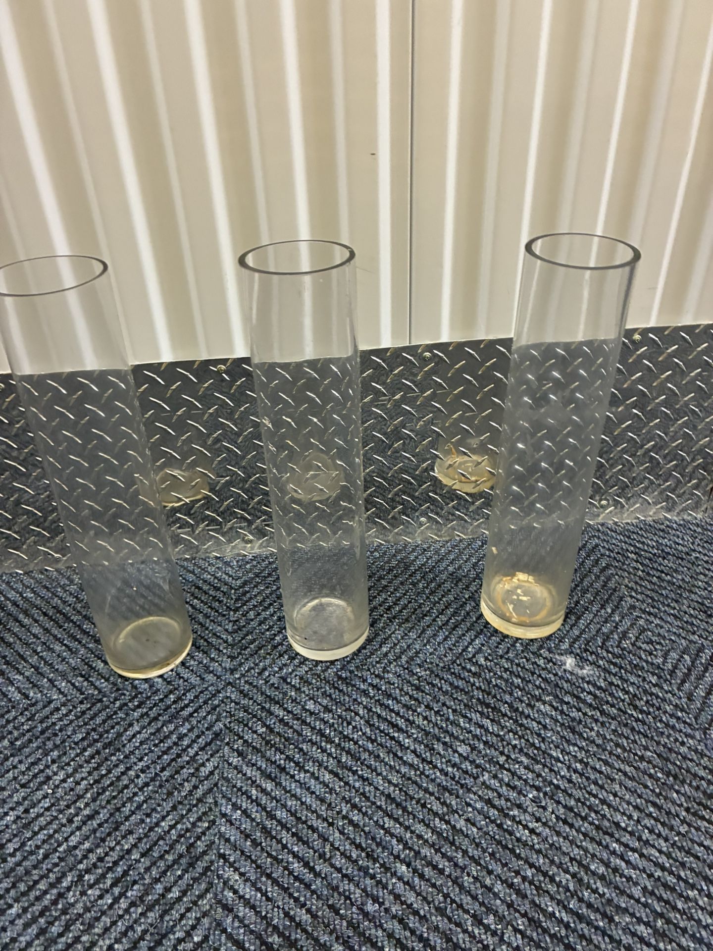 3 tall clear glass cylinder vases