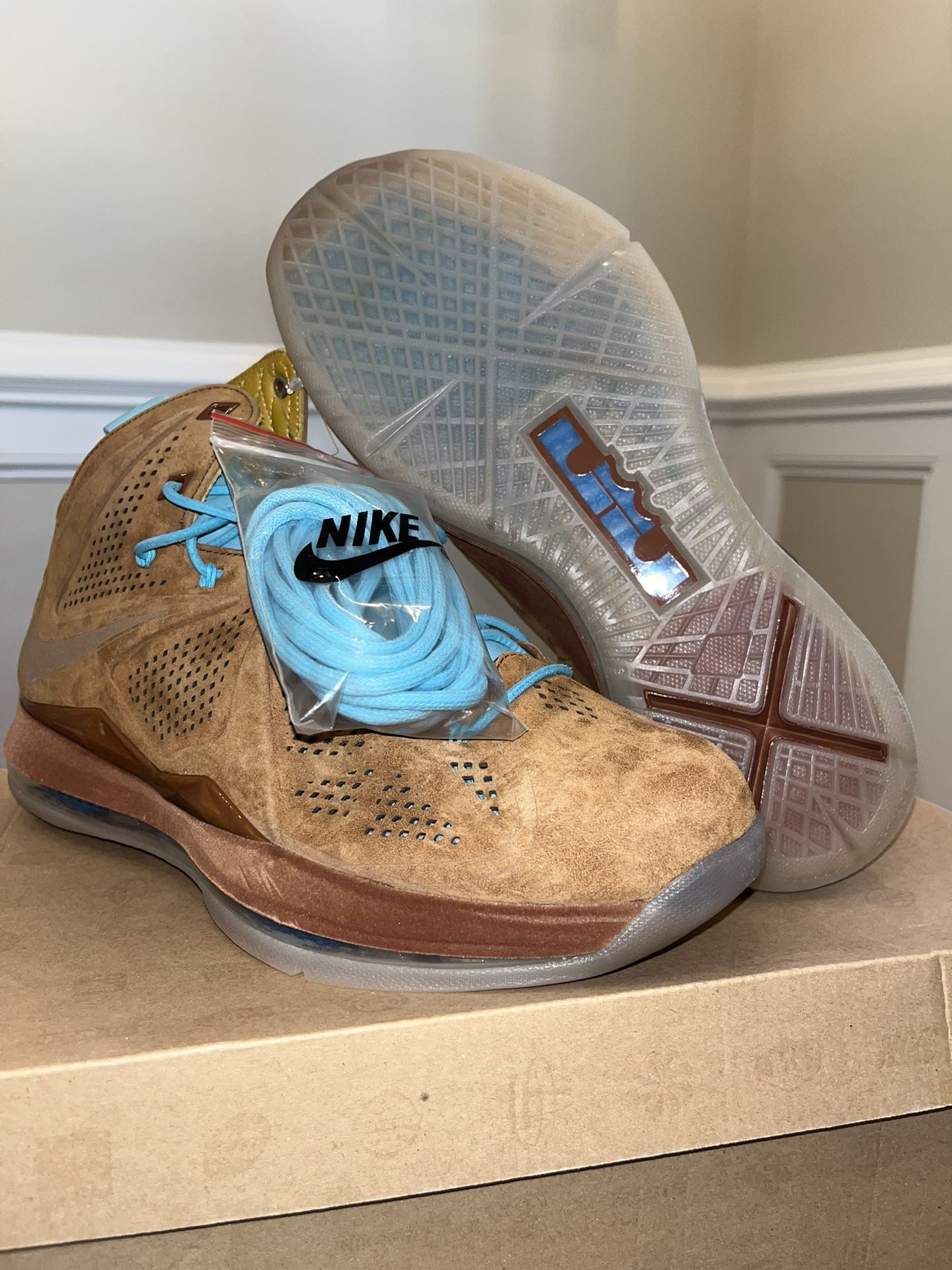 New sz 10.5 LeBron X EXT QS “Hazelnut”
