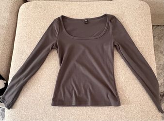 Dazy Long Sleeve Scoop Neck Top