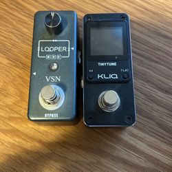 Tuner And Loop Guitar Pedal 