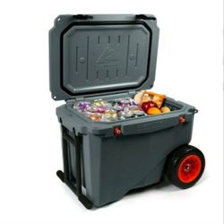 45Q Wheeled Cooler Rotomolded Hard Sided Ozark Yeti Pelican Engel Igloo Marine Camping Overland Ice Chest REl Bear Certified Grizzly Rtic imX Lifetime
