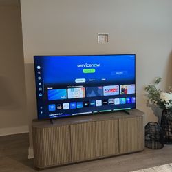 TV Stand And 70 Inch tv And Coffee Table 