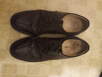 Sears Oxford Wingtip Burgundy Shoes size 11D - 74609