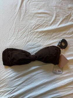 Brown Strapless Bikini Top 