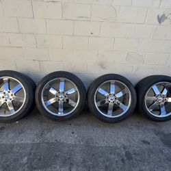 22” Wheels And Tires Chrome Escalade
