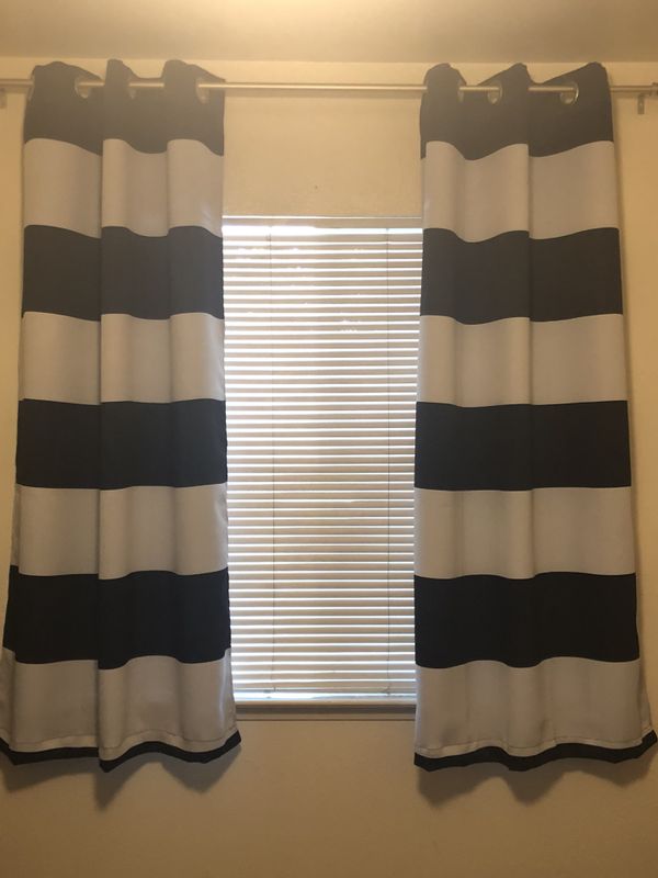 Navy And White Stripe Curtains For Sale In Bakersfield Ca Offerup