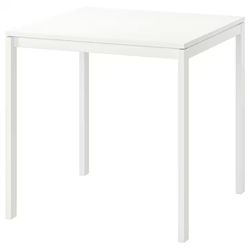 Melltorp - Table White - Includes 2 Metal Chairs