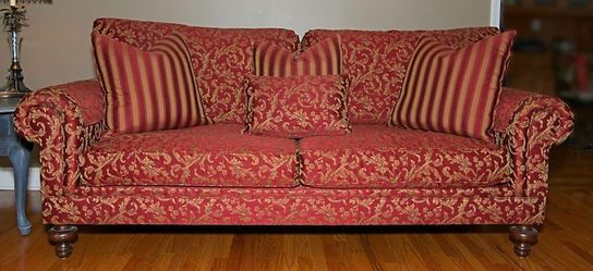 HENREDON Upholstery Collection Goose Down Filled Sofa And Chair