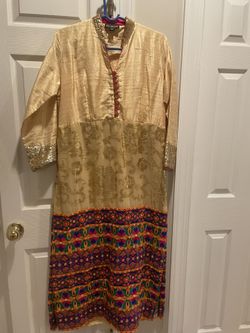 New Beautiful Silk Emrodery Shirt Kameez Size M