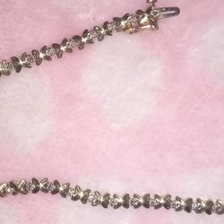 10K Diamond Tennis Bracelet One Carat Diamond