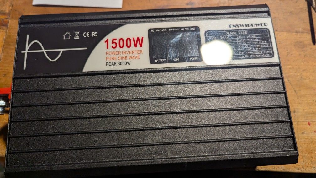 Xijia 1500W(Peak Power 3000W) Pure Sine Wave Power DC 48V Inverter To AC 120V