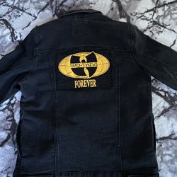  Wu-Tang Jacket Size Small Black Denim Wu-Tang Gza Rza