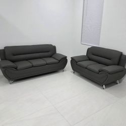 Juego De Sala Moderno - Sofá + Loveseat 