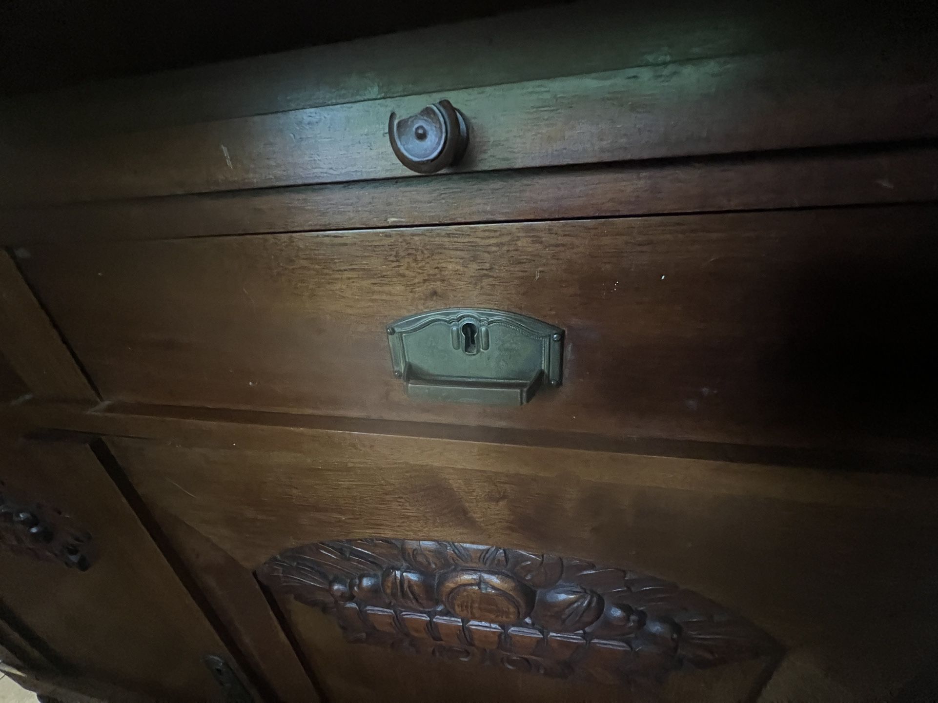 Antique Solid Wood Hutch