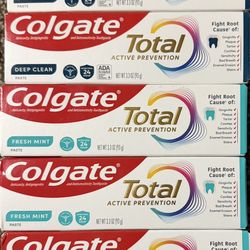 Set of 7 Colgate Total Active Prevention Toothpaste - Retail Value $30  Includes (3) Deep Clean (3/27) and (4) Fresh Mint (4/27-7/27)