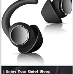 Ear Plugs for Sleeping Noise Cancelling, Reusable Earplugs for Sleep, Concerts, Travel, Work, Study&Focus, SNR 30dB Silicone Earplugs 2 Pairs (Black-S