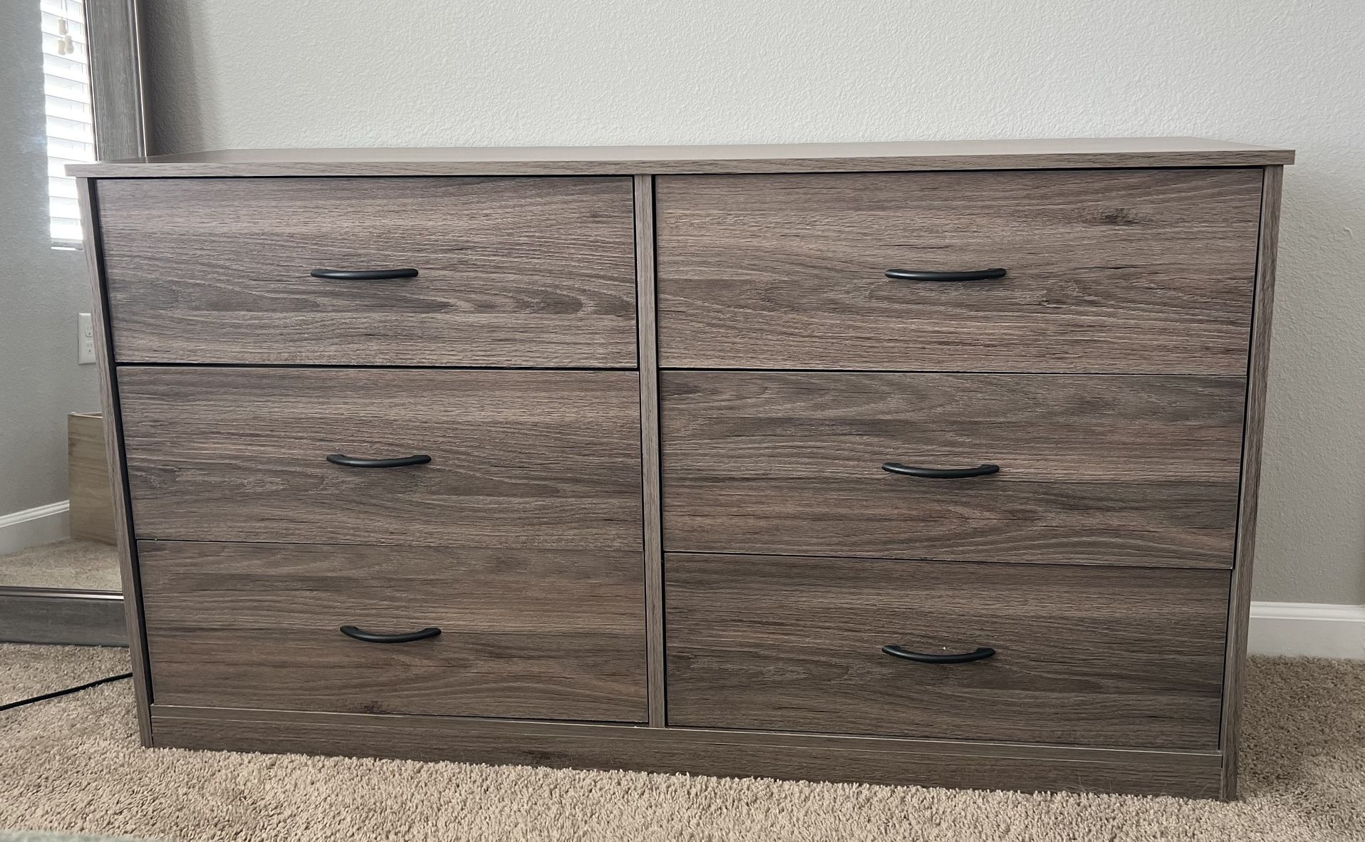 Mainstays Classic 6 Drawer Dresser - Rustic Oak
