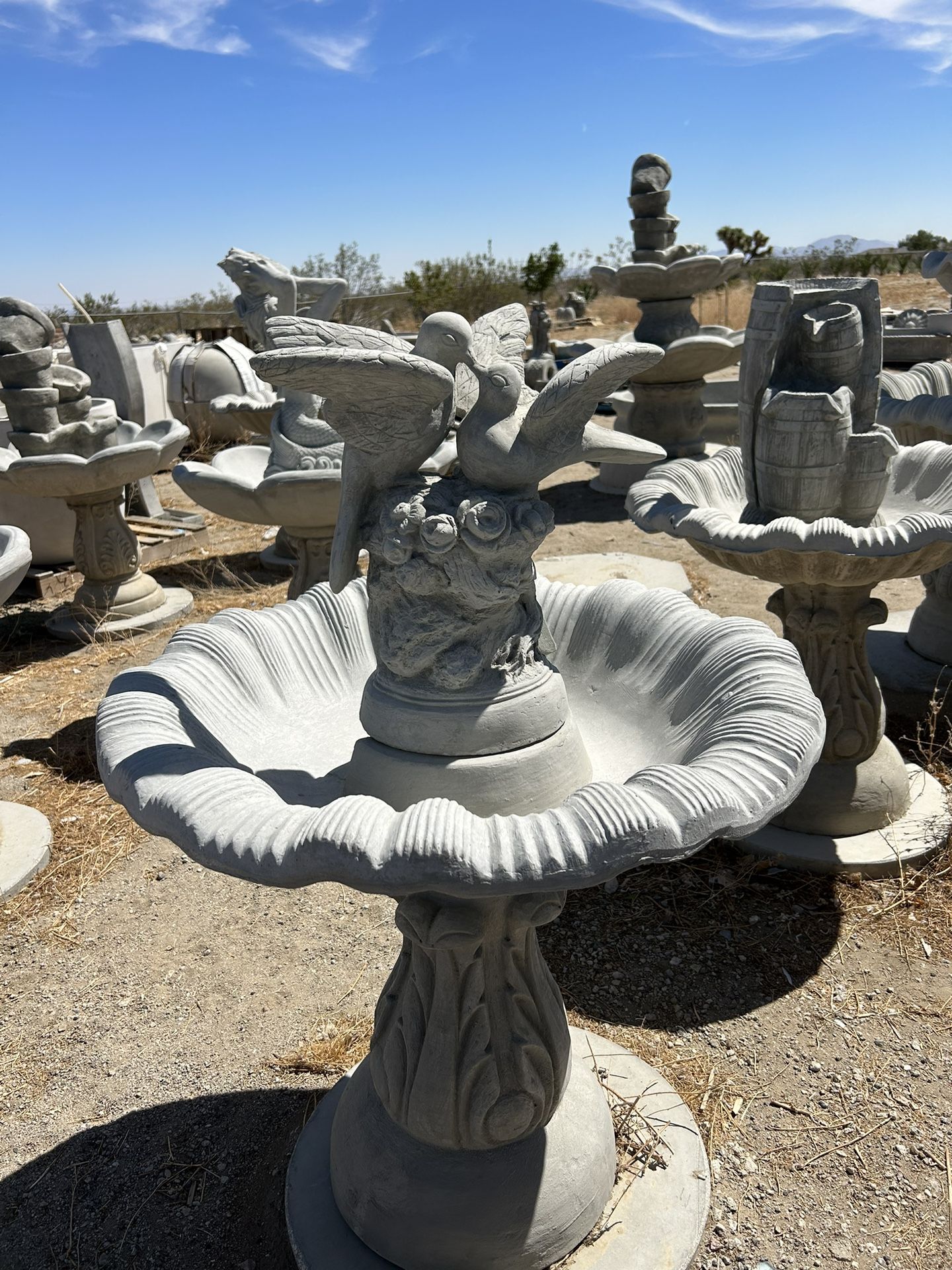 New Birds Fountain Made Out Of Cement Perfect Gift