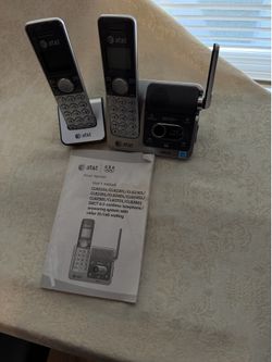 AT&T CL82201 DECT 6.0 Cordless Phone System - 2 Handsets & Base