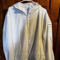 Calvin Klein Windbreaker Jacket, White Size Large