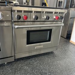 Wolf 36” Wide Stainless Steel Gas Range 