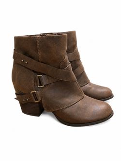 Fergalicious by Fergie Women’s Size 10 M Brown Strappy Ankle Boots Booties NEW