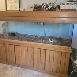 125 Gallon Tank W/ Oak Stand and Top