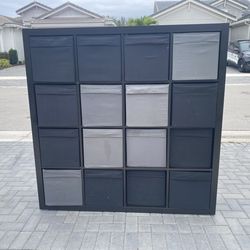 16 Cube Storage Organizer Shelf with Fabric