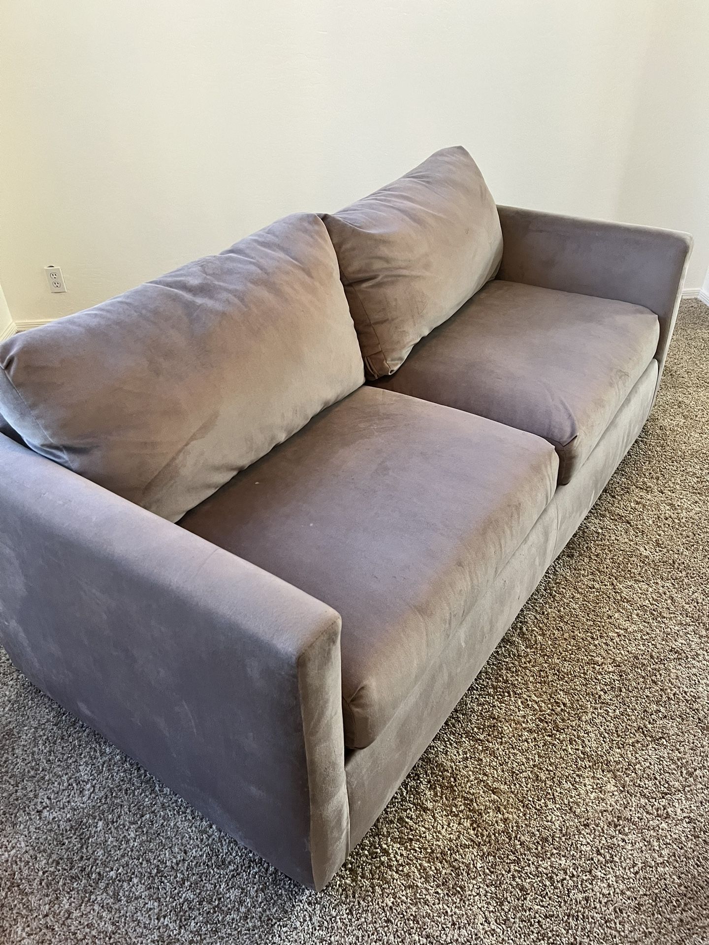 Grey Suede Couch