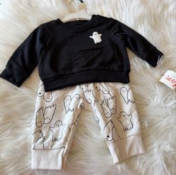 New! Cat & Jack Ghost Outfit *0-3 Months