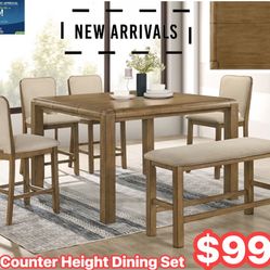 6 Pc Counter Height Dining Set 