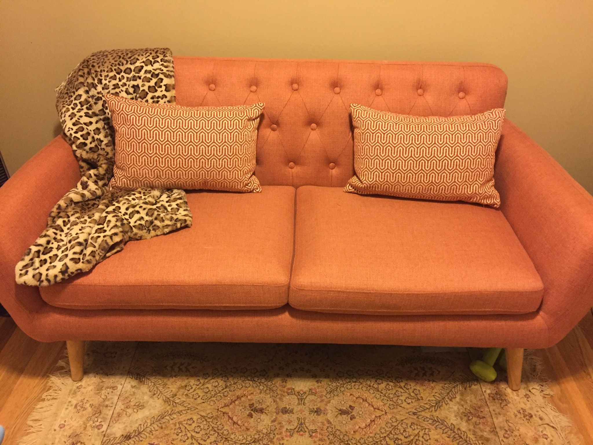 Petite Sofa/Loveseat - Ginger Orange