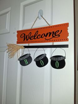 Halloween Boo welcome  sign