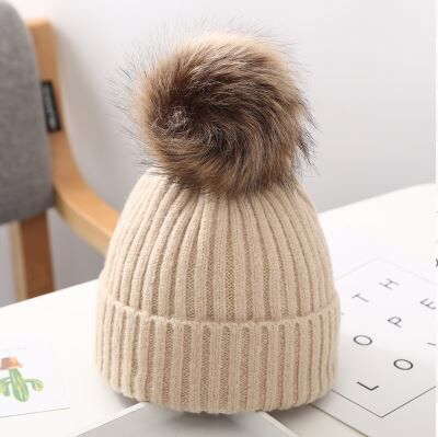 Kids Knitter Pom. Pom Beanie