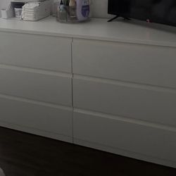 6 Drawer DRESSER In WHITE